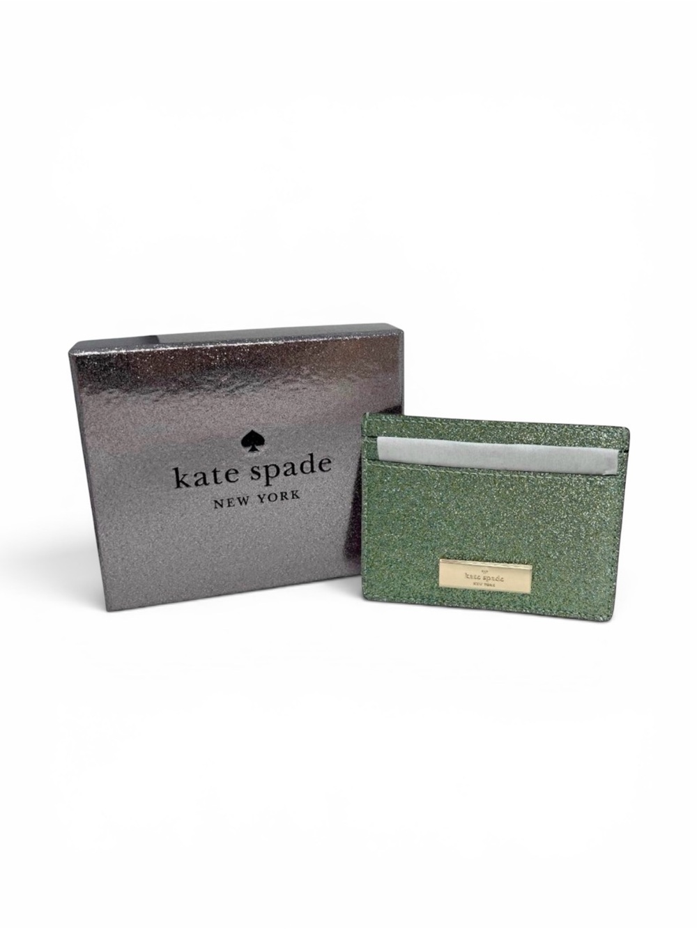 Kate Spade Glitter Wallet Seafoam Green NWT | Perfect Holiday Gift | $99 MSRP